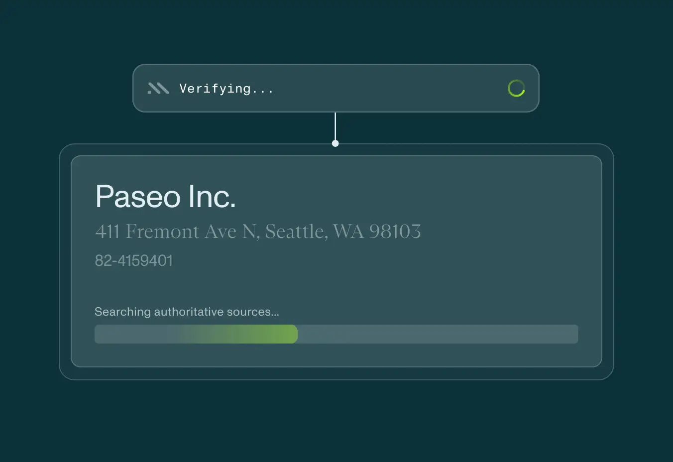 Middesk authoritative sources return instant data to verify businesses