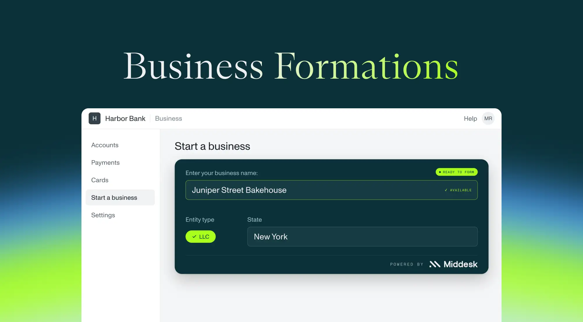 Business formations coming soon to middesk.