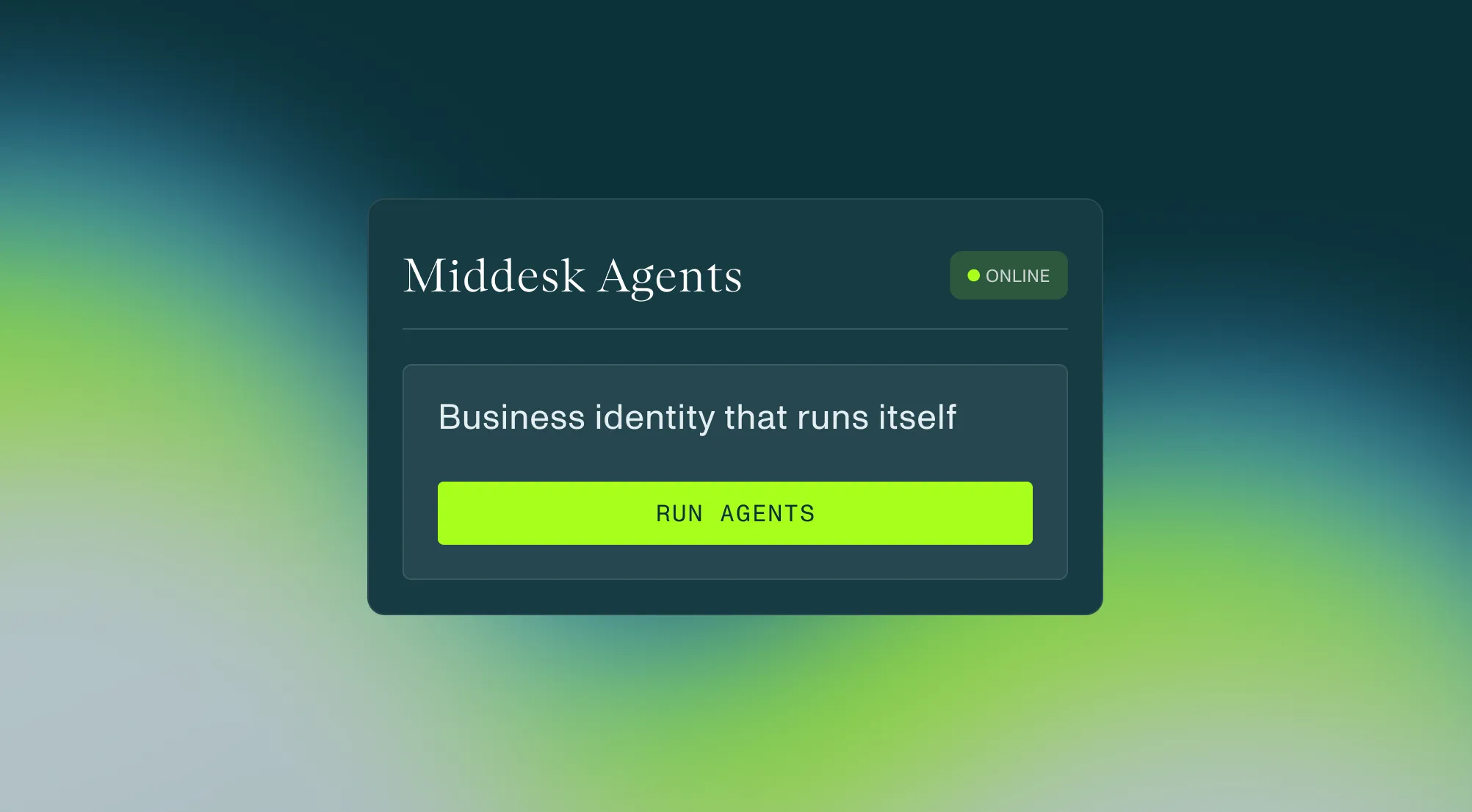 Business identity that runs itself